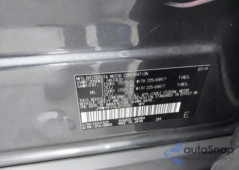 2019 Toyota Rav4 Xle из США, поврежденный, VIN JTMW1RFV1KJ015926